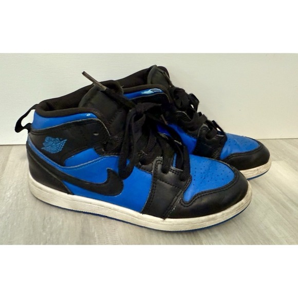 Nike Other - Nike Air Jordan 1 Mid Blue Black Kids High Top Sneakers DC8424 042 sz 2